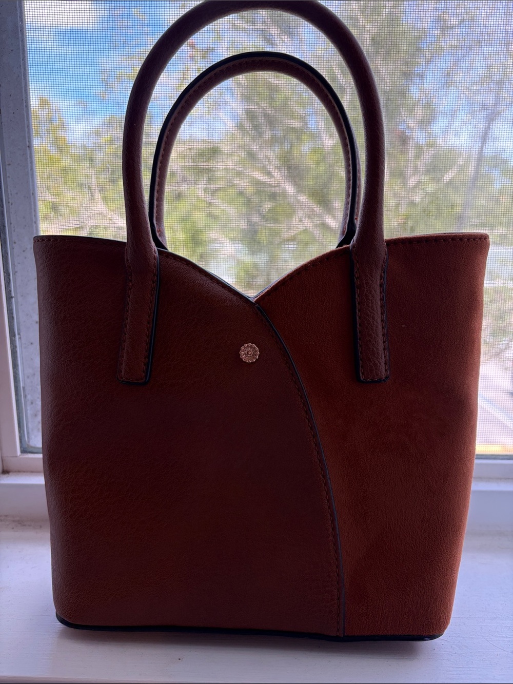 LC Lauren Conrad Brown Cross Body Small Tote Bag